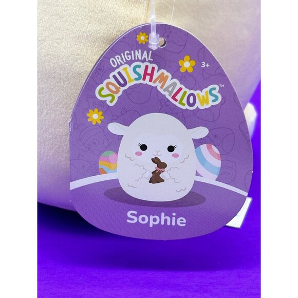Squishmallows Easter Sophie The Lamb 8" Plush With Chocolate Bunny 2024 Stuffed - Picture 5 of 10